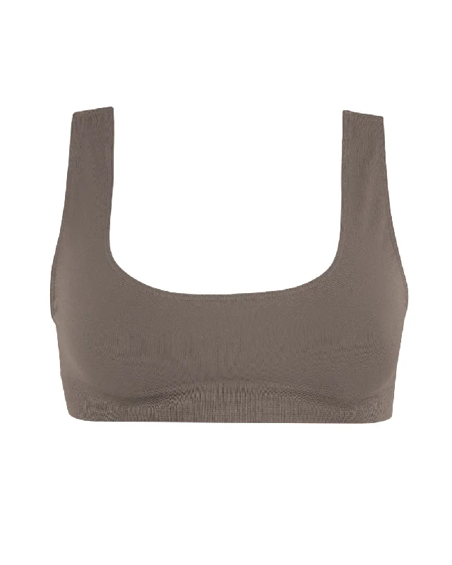 SERENE Bikini Bra Top | Muddy Grey