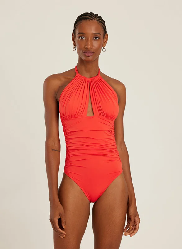 Bio Ruched Halter One Piece Watermelon