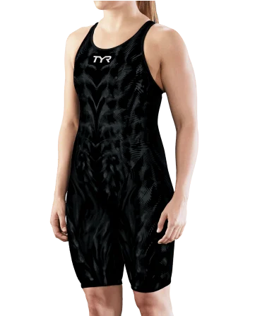 TYR Women's Limited Addition Venzo Phantom Open Back Tech Suit -- Size 24 in Onyx Only