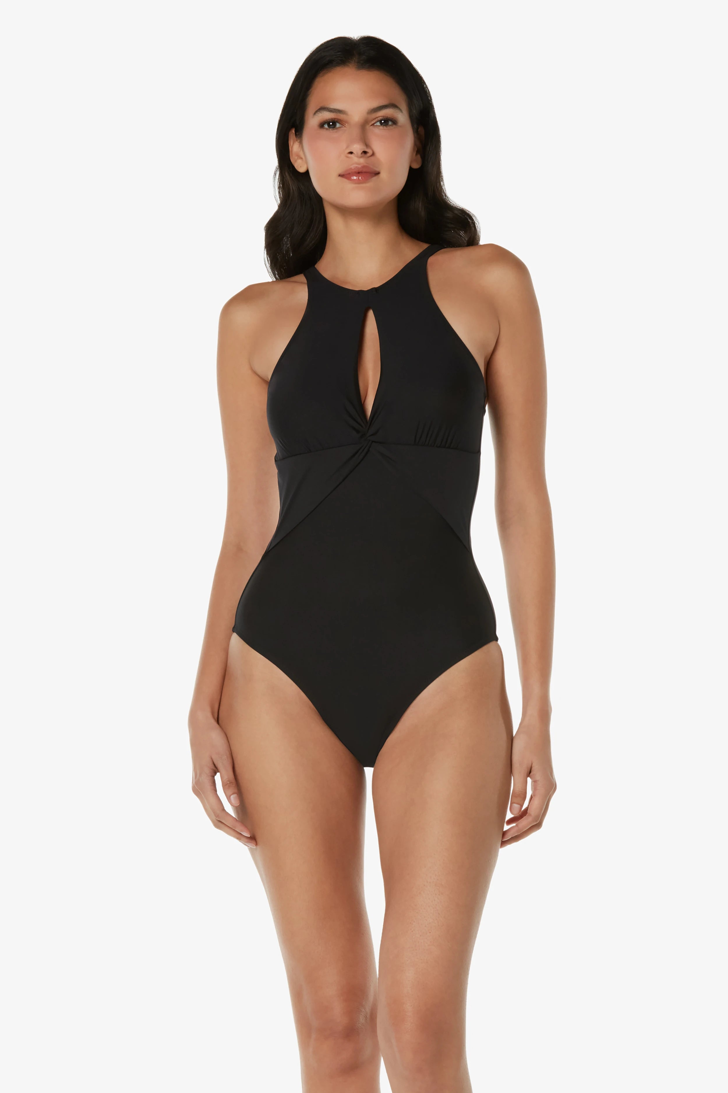 High Neck One-Piece  |  Black