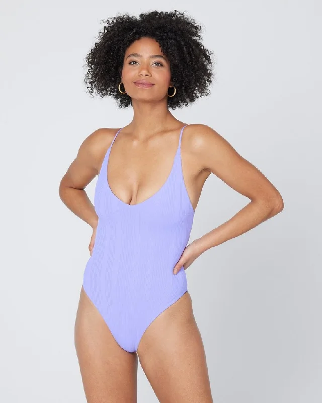 L*SPACE Amethyst Pointelle Rib Gianna One Piece