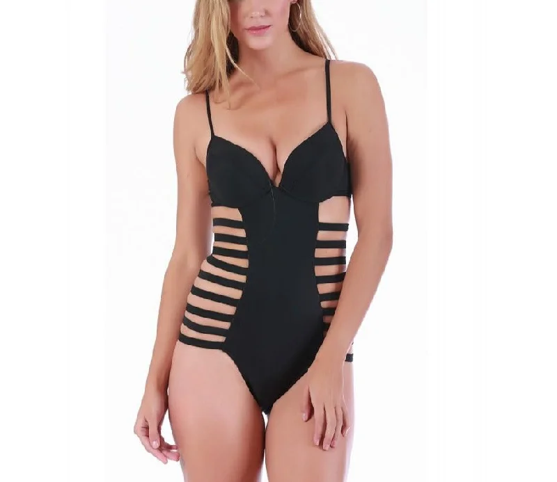 Brazilian style 1PC Swimsuit with Strappy Sides 153721