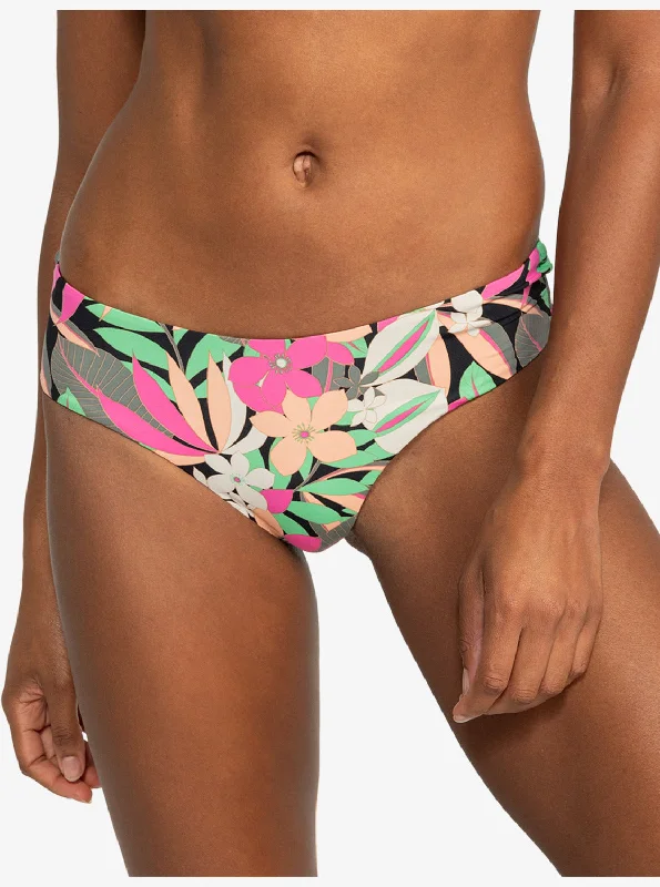 Printed Beach Classics V-Shape Cheeky Bikini Bottoms - Anthracite Palm Song S