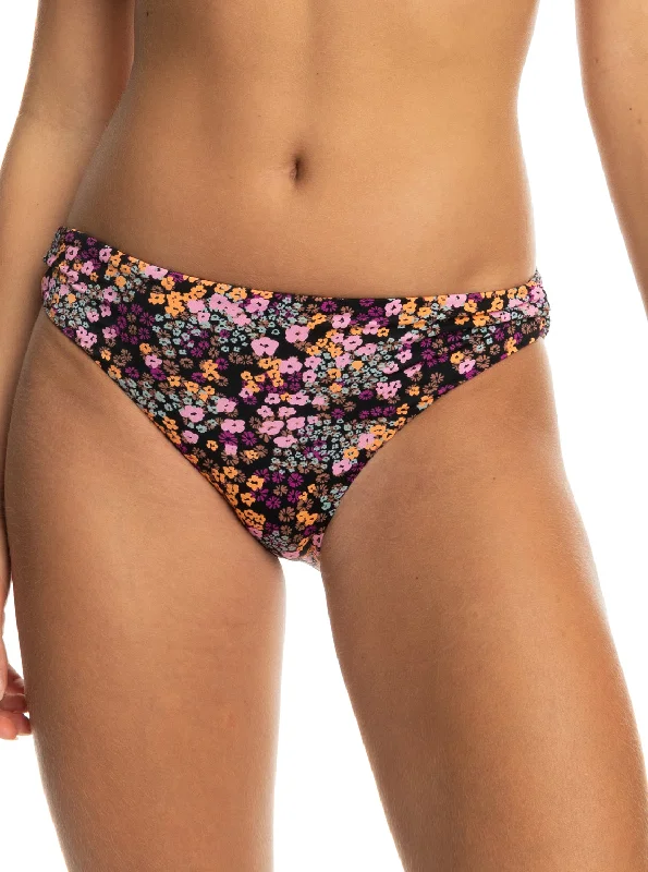 Printed Beach Classics Hipster Bikini Bottoms - Anthracite Floral Daze