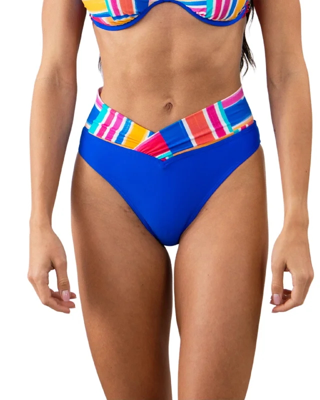 Rainbow Stripes V Front High Bottom