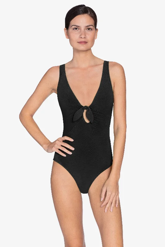 ROBIN PICCONE BLACK AVA KNOT ONE PIECE