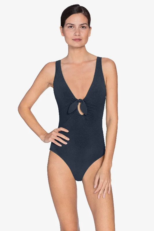 ROBIN PICCONE NAVY AVA KNOT ONE PIECE