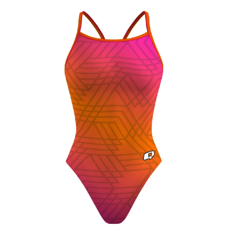 Solar Flare Skinny Strap Swimsuit