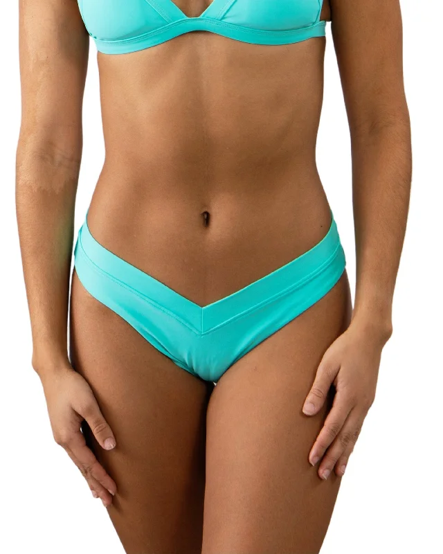 Solid Seafoam High Leg V Bottom