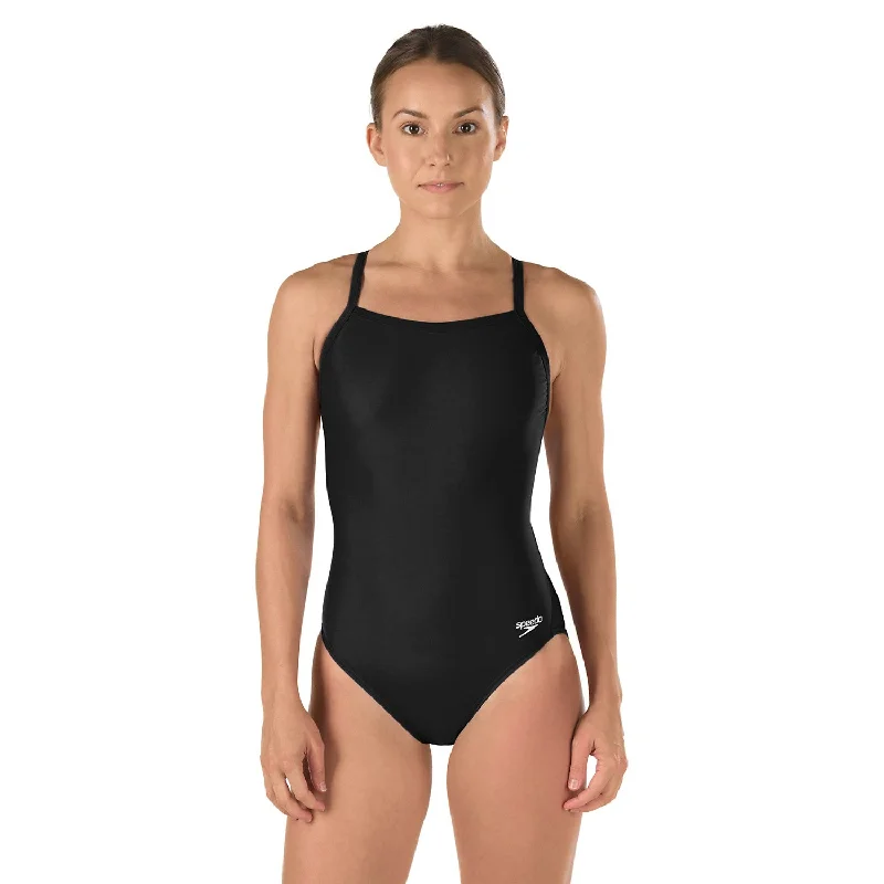 Speedo Women's PowerFLEX Eco Core Solid Flyback