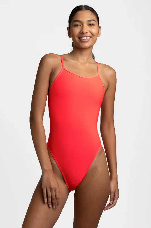 Dayna Swim Onesie - Lava