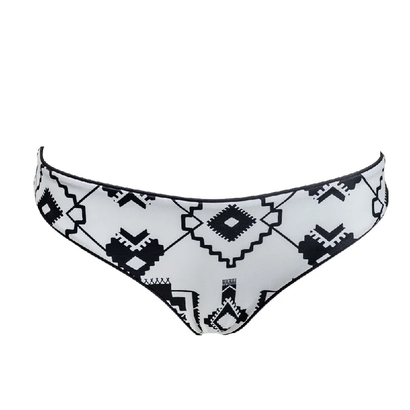 "The Rally" Reversible Swimsuit Bottoms Black/White Aztec