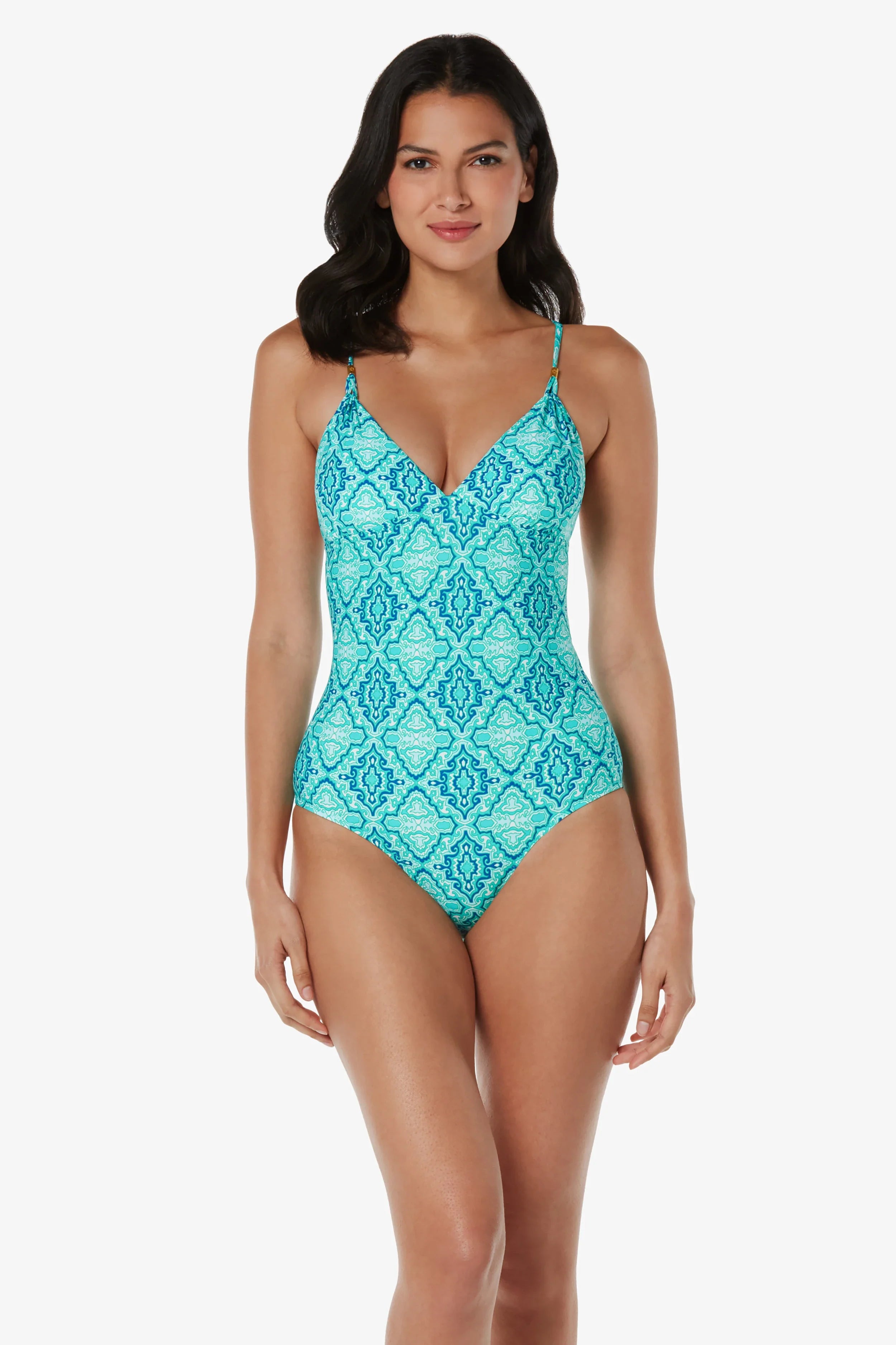 Tie Back One-Piece  |  Marbella Tile