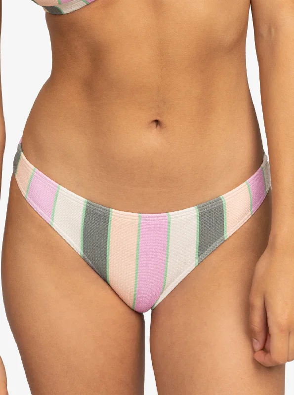 Vista Stripe Medium Bikini Bottoms - Agave Green Very Vista Stripe